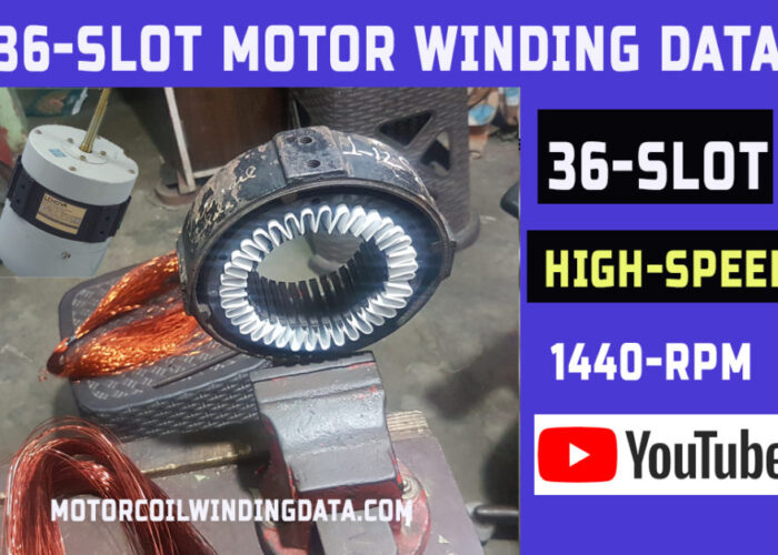 36 slot motor winding data