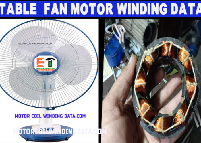 table fan coil winding data