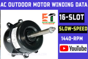 ac fan motor winding data