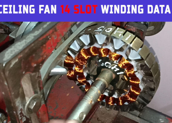 Ceiling fan stator winding - 14+14 coil winding data