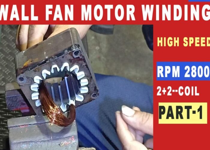 high speed wall fan motor winding data by motorcoilwindingdata.com