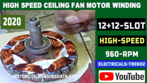 High-speed ceiling fan winding