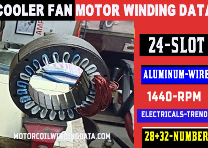 #Cooler fan motor winding with aluminum wire motorcoilwindingdata.com