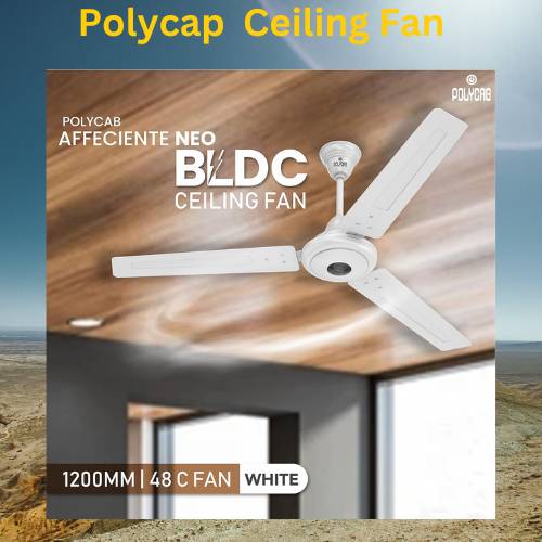 Polycab Affeciente Neo BLDC Energy Efficient 5 Star Rated 1200 mm Ceiling Fan with Remote.